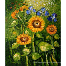 Home Decoration Wall Art Canvas Sunflower Oil Painting (FL1-109)